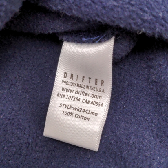 LAST CHANCE! Drifter Ribbed Mock Neck Sweatshirt Navy - Picture 4 of 5